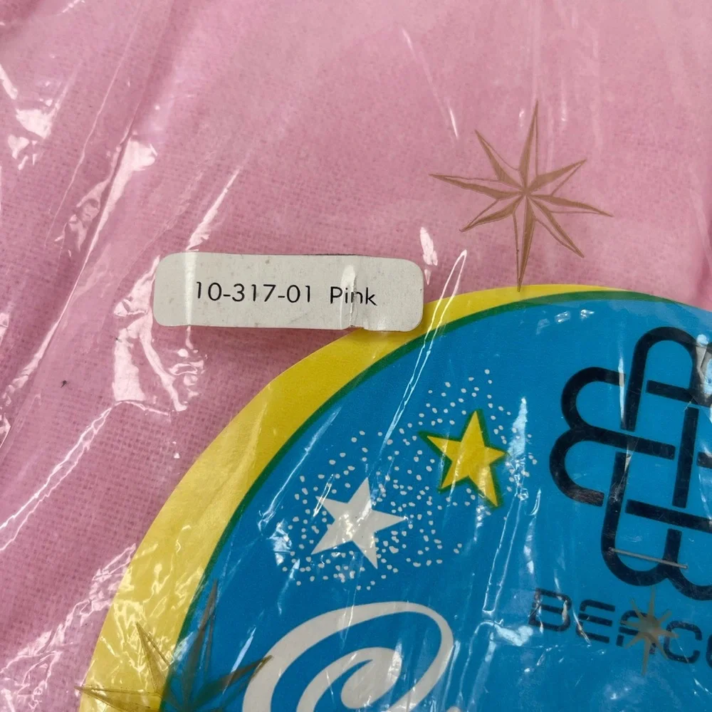 ⭐️Vintage Beacon Pink and Gold Stardust Sheet Blanket 70 x 90
